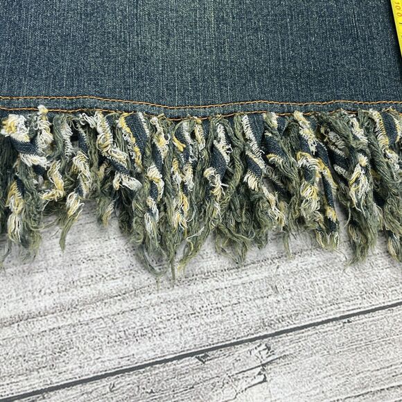 Raw Hem Maxi Denim Shirt Dress‎ Size S Sleeveless V-Neck Retro 90’ Y2K - Picture 6 of 10